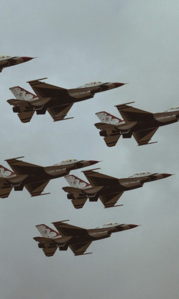 six fighter jets